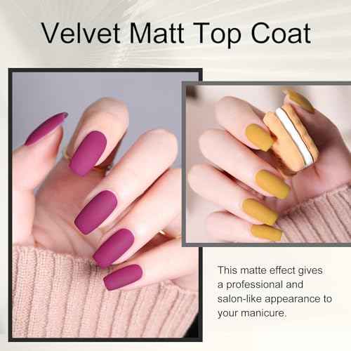 CANNI Matte Top Gel Nail Polish ? 9ML Long-Lasting Soak Off UV LED Gel, Matte Finish for DIY Nail Art at Home or Salon
