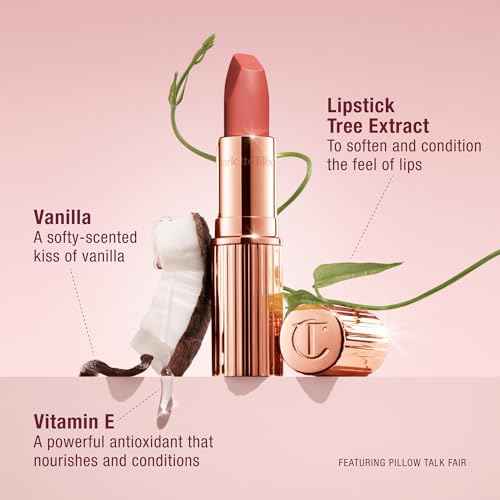 Charlotte Tilbury Pillow Talk Icons On the Go Kit - 4-Piece Makeup Set with Cream Eyeshadow, Mini Matte Lipstick, Lip Liner & Liquid Highlighter Blush in Iconic Nude-Pink Tones