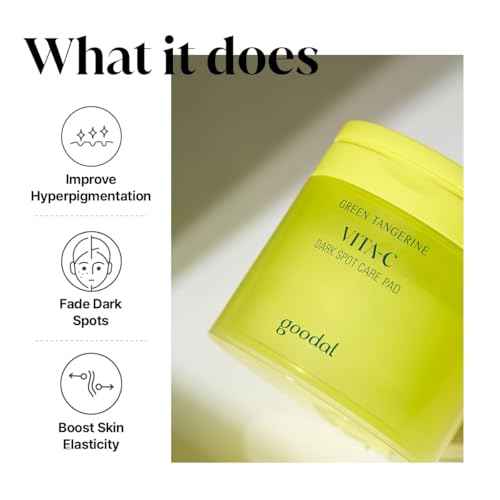 GOODAL Green Tangerine Vita C Toner Pads, Korean Skin Care, K-Beauty, Glass Skin, 70 Sheets