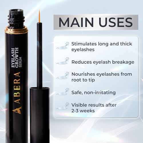 Abera Misan Eyelash Growth Serum (Upgrade Version) - Natural Lash Booster and Lash Enhancer, Regenerating and Nourishing Lashes Longer and Thicker (C. Set of 3)