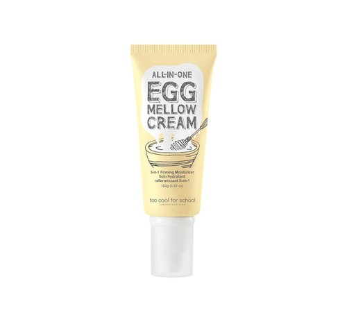 Too Cool For School | All-in-One Egg Mellow Cream 100g | Anti Aging Face Cream | Anti Wrinkle Firming Moisturizer | 98% Pure Collagen Fiber