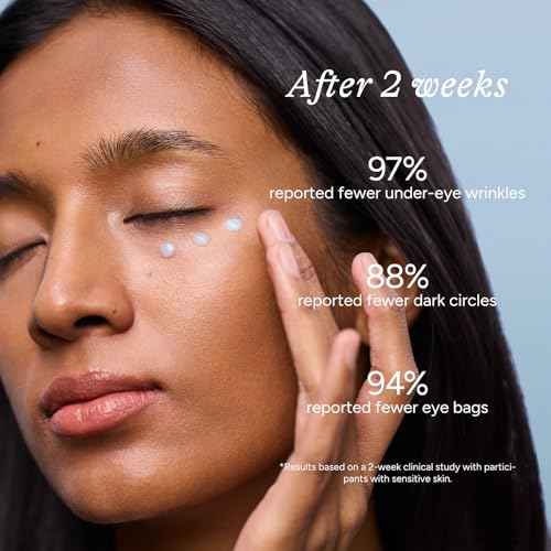 Caffeine Eye Serum, Firming Hydrating Renewing Eye Cream with Bakuchiol Hyaluronic Acid for Reduces Fine Lines, Dark Circles & Puffy Bags, Eyes Care with Zamak Applicator, 0.5 fl. oz