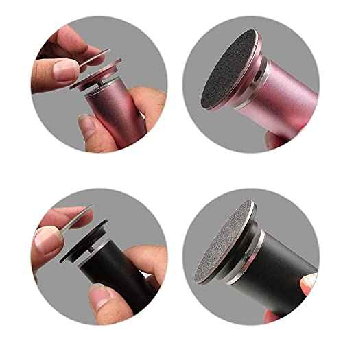 120pcs Replaceable Sandpaper Discs 80 Grit 150 Grit, Thick Self-Adhesive Replacement Sandpaper Refill Sanding Pads for Electric Foot Callus Remover Feet Sander (80 Grit +150 Grit)