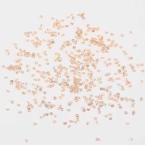 HNUIX Champagne Gold Nail Rhinestones Kit Flatback Nail Charms Glass Gems Stones 1450Pcs Nail Art Gems Diamonds Jewels Multi Shapes Sizes Nail Charms Tweezer & Wax Pen for Nails DIY Faces Eyes Makeup