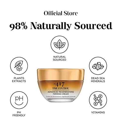 -417 Dead Sea Cosmetics Time Control Firming Cream for Skin Rejuvenation - Tightening & Smooths Lines and Wrinkles - Infused with Shea Butter - All Natural & Vegan 1.7 oz