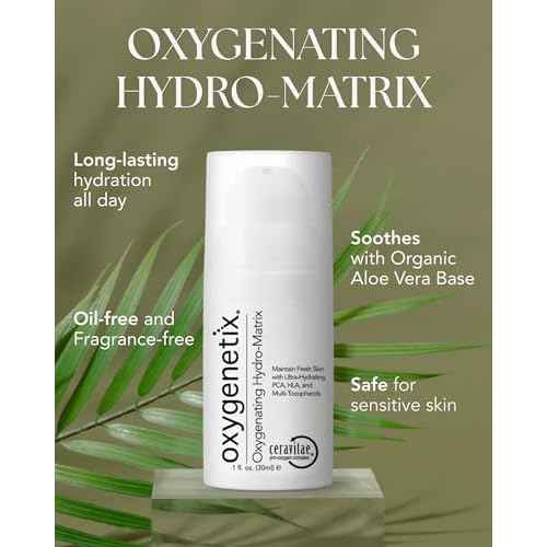 Oxygenetix Oxygenating Hydro-Matrix | Lightweight Aloe-Based Face Moisturizer with Hyaluronic Acid for Sensitive, Dry, or Compromised Skin