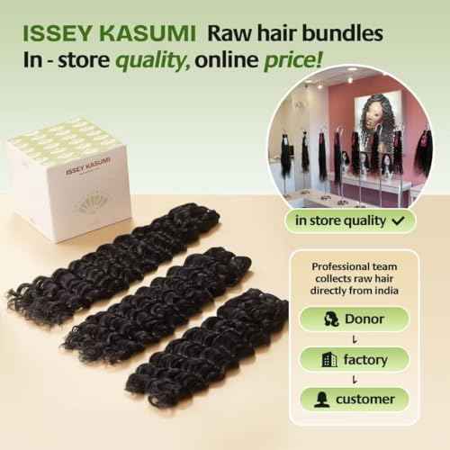 Raw Indian Human Hair Single Bundle,Triple Lifespan Than Regular Virgin Hair,In-Store Quality,Online Price! 100% Raw Indian Hair Bundles Deep Wave Raw Hair Bundles 22 Inch