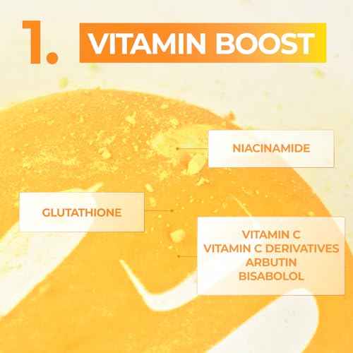 numbuzin No.5 Sheet Mask | Vitamin Spotlight Sheet Mask | Glutathione and Vitamin C | Reduces Hyperpigmentation, Improves Skin Complexion | Gentle and non-irritating | 5 sheet