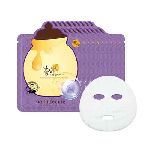 Papa Recipe Bombee Pore Honey Mask 10 Pack ? No-Sebum Hydration & Pore Care ? Korean Sheet Mask with Honey & Propolis Essence