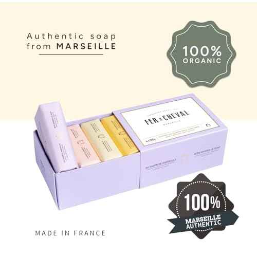 Fer ? Cheval Gentle Perfumed Soaps Gift Set, 4x125g/4.41oz - Marseille Vegetable Soap with Shea Butter and Softening Oils