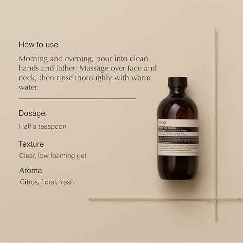 Aesop Amazing Face Cleanser | Non Drying, Concentrated Low Foaming Daily Cleanser | Cleanse Skin of Oil and Grime Without Disturbing Natural Balance | 6.7 oz / 200 mL