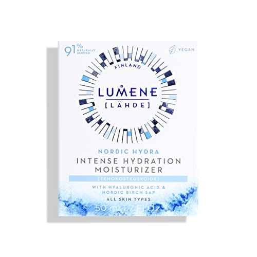 Lumene [L?hde] Nordic Hydra Intense Hydration Facial Moisturizer - Lightweight Plumping Face Cream for Dry Skin - Enriched with Arctic Spring Water + Hyaluronic Acid for Instant Moisture (50 ml)