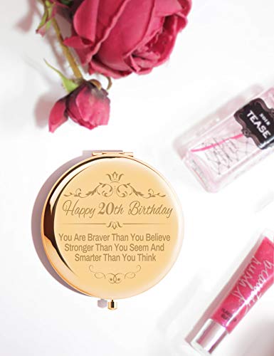 20th Birthday Gifts for Girls,20th Birthday Gifts for Women,20th Birthday,20th Birthday Gifts for Daughter,20th Birthday Gifts Cosmetic Bag,20th Birthday Makeup Mirror,20 Year Old Girl Birthday Gifts