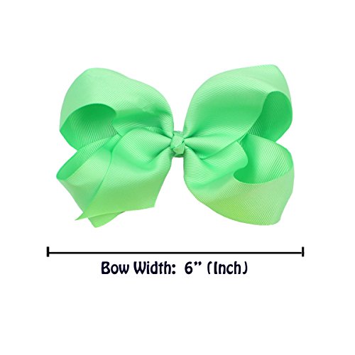 CÉLLOT Big Bows for Girls 8inch Oversize Large Boutique Hair Bows Alligator Hair Clips for Girls Teens Toddlers Kids Hair Accessory (14pcs/Rhinestone)