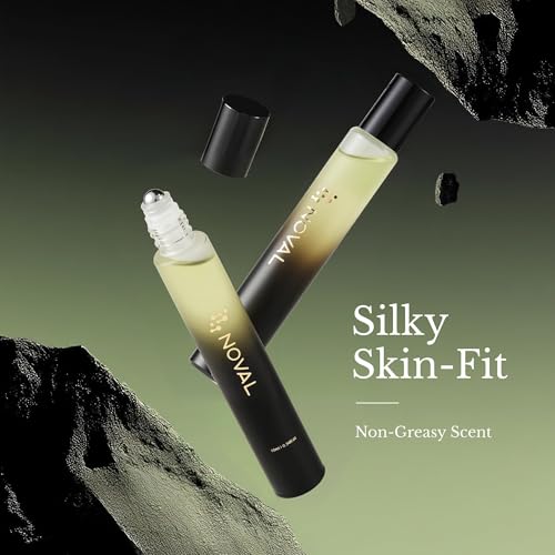 NOVAL Roll on Cuticle Oils for Men & Women, Rollerball Application Luxury Silky Matte Bottle, Fresh Woodsy Cedar Scent, Nail Nourishing & Moisturizing with Jojoba Oil, Natural Ingredients, 0.34fl.oz