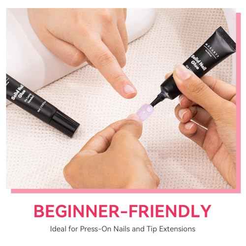 Makartt Semi Solid Nail Glue for Press On Nails, No Lamp Needed Soft Acrylic Gel Nail Tips Fake Nails, Easy to Control Hema-Free Nail Glue Gels for Nail Art DIY Home Manicure 10ml (10ml*2)