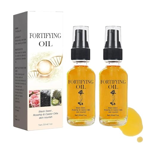 Lalena Rosehip Oil, Black Seed Oil Castor Oil Face Serum, Castor Oil Black Seed Oil Rosehip Oil Face Serum,Facial Moisturizer Organic Natural Face Oil (2PCS)