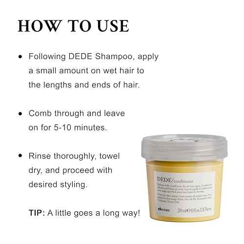 Davines DEDE Conditioner, Daily Lightweight Moisturizing Formulation For Normal And Fine Hair
