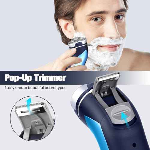 Electric Razor for Men,Men¡¯s Electric Shavers Rotary,LED Display 100% Waterproof Cordless Razor