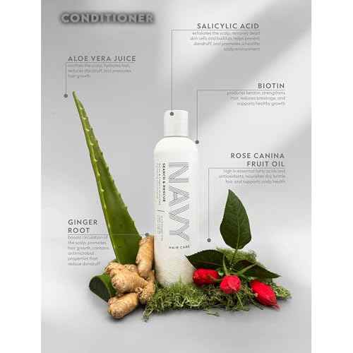NAVY Hair Care Search and Rescue Shampoo & Conditioner Set | Biotin and Rosemary Oil Enriched for Hair Growth | Suited for All Hair Types | SLS & Paraben Free | 8 oz (Set of 2)