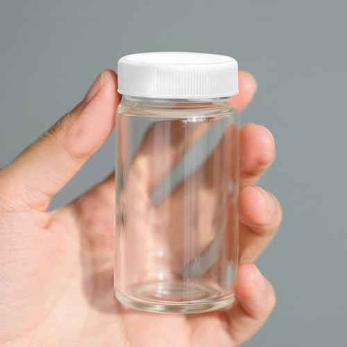 10 Pack 2 oz Wide Mouth Glass Shot Bottles with Caps,60ml Clear Round Small Glass Ginger Shot Bottle With Lids, Mini Travel Essential Bottles for DIY Juice,Potion,Whiskey and Other Drinks