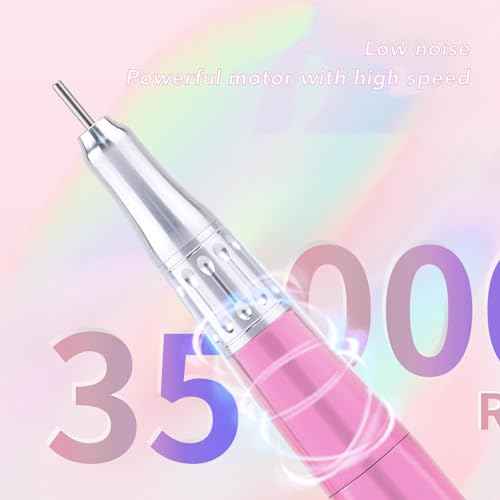 Electric Nail Drill Pen 35000RPM Cordless Electric Nail Drill Machine Adjustable High Speed Versatile Nail File Set for Salon Home Use