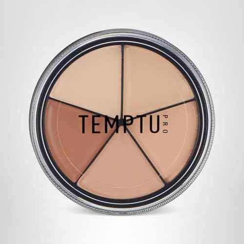 TEMPTU S/B Silicone-Based Concealer Wheel | 5 Natural Skin Tone Shades For Weightless Coverage Of Redness, Dark Spots & Discolorations