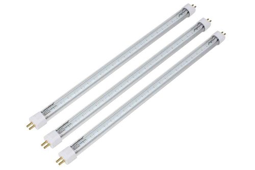 LumiaStar 3 Pack 8W 12" LED T5 Red Visible Light Tube Replace Fluorescent F15T5HO face Tube Directly to Upgrade Your Tabletop Facial Unit