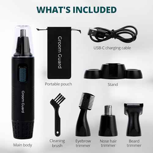 3-in-1 Nose Hair Trimmer for Men - 2025 Professional Painless USB Rechargeable, IPX6 Waterproof, Easy to Use