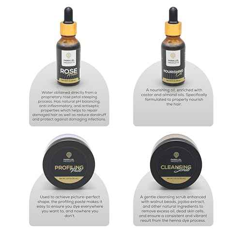 Parallel Products Henna Hair Color Kit - Complete Tint Kit for Professional Spot Coloring - Covers Grays and Roots - Color Palette Included