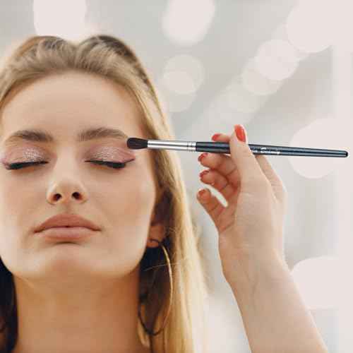 Natural Goat Hair Eye Makeup Brush Set, 6 Pcs Professional Blending Eyeshadow Makeup Brushes for Concealer Eyebrows Eyeliner, Soft Hairs & Wood Handle¡¦ (blue 6pcs)