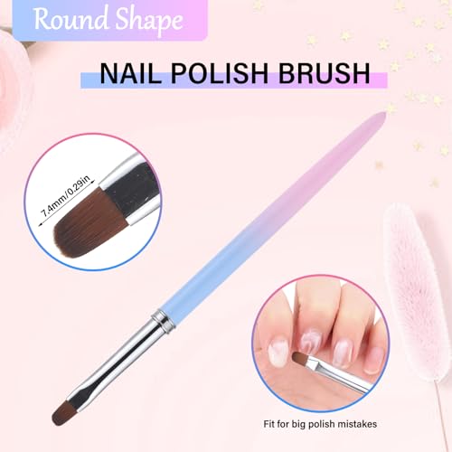 for OPI Nail Polish Remover, 3PCS Nail Clean UP Brushes for Cleaning Polish Mistakes on the Cuticles, Acetone Resistant Nail Brush for Nail Art and Designs