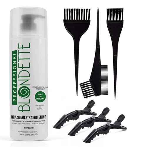 VALUE PACK Brazilian Keratin Hair Smoothing Treatment Blowout Straightening System - Strong 32 fl oz - Application Set (Formaldehyde FREE)