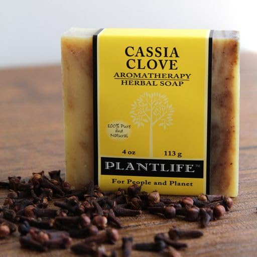 Plantlife Cassia Clove 3-pack Bar Soap - Moisturizing and Soothing Soap for Your Skin - Hand Crafted Using Plant-Based Ingredients - Made in California 4oz Bar