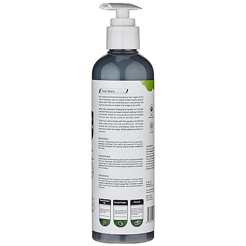 Made For Locs Black Charcoal Conditioner | Dreadlocks/Locs Detox Charcoal Conditioner | 8 oz
