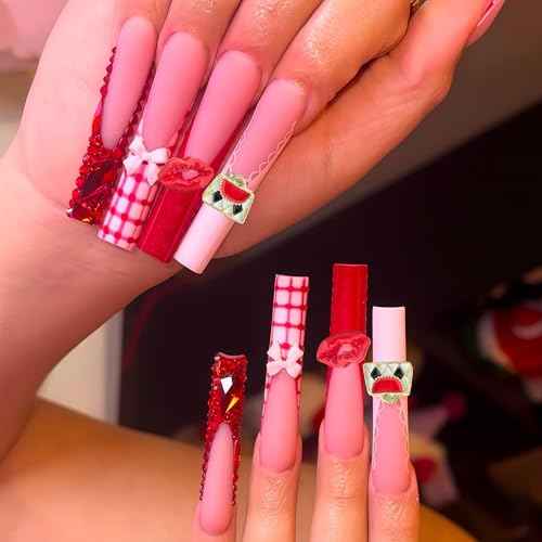 64PCS Nail Charms for Acrylic Nails,Alloy Y2K Nail Jewels Lipstick,High Heels,Handbags,Lips,Nail Accessories Nail Art Rhinestone