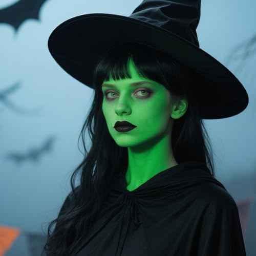 MEICOLY Green Face Body Paint,Christmas Stocking Stuffers,Green Body Paint for Halloween SFX Witch Makeup Elphaba Costume,Hunting Hulk Camo Face Paint for Adults and Kids,St.Patrick¡¯s Day Accessories