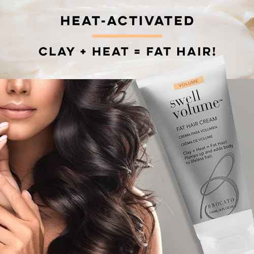 Brocato Swell Volume Hair Cream, 3 Pack, 6 Oz: Volumizing & Thickening Cream for Men & Women | Heat Activated Fat Hair Volumizer Cream Shapes & Adds Thickness to Thin Hair | Clay Formulated