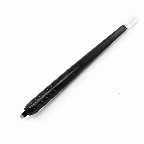 PACK OF 10 - Mellie Microblading Disposable Microblading Pen with Pigment Sponge Disposable Tool For Creating Eyebrows Microblading Supplies (Black, U18 NANO .15mm)