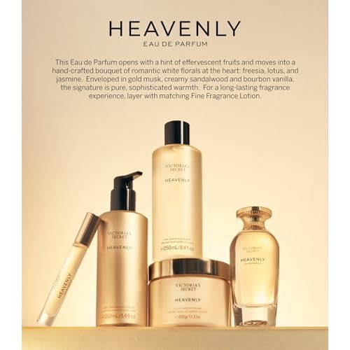 Victoria's Secret Heavenly Eau de Parfum, Notes of Gold Musk, Vanilla Sandalwood & White Jasmine, Perfumes for Women (1.7 oz)