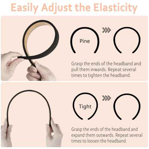 5 Pack Headbands for Women Non-Slip, Fashion Head Bands for Women's Hair, Trendy Womens Headbands, Cute Hairbands for Girls, Women's Hair Accessories - A