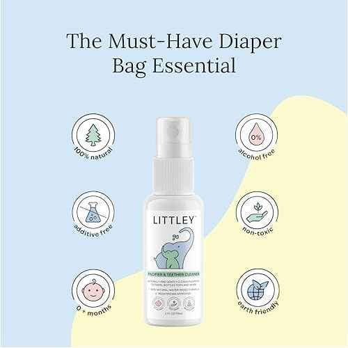 Littley Pacifier & Teether Cleaner with Hypochlorous Acid, Non-Toxic & Alcohol-Free, Gentle Formula for Cleaning Baby & Toddler Essentials, 8oz Spray Bottle