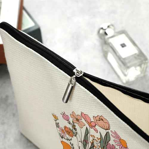 Retro Flower Mothers Day Birthday Gifts for Mimi Funny Grandma Gifts from Granddaughter Makeup Bag Cosmetic Bag Retirement Wedding Anniversary Appreciation Gifts for Women Grandma Nana Grandmother