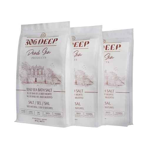 306 Deep Powder Dead Sea Salts for Soaking - 10 Kilograms of 0-1 mm 100% Dead Sea Salt Bath for Men and Women, Pure Bath Minerals with Magnesium, Zinc, Potassium for Soaks and Body Scrub