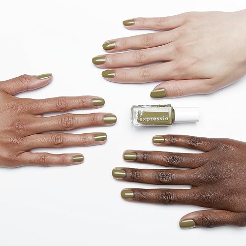 Essie expressie, Quick-Dry Nail Polish, 8-Free Vegan, Olive Green, Precious Cargo-go, 0.33 fl oz