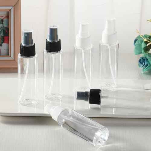 Travel Spray Bottles, 2.7oz/80ml Refillable Clear Plastic Spray Bottle BPA-Free Mini Containers, Small Fine Mist Empty Travel Bottle for Perfume, Water, Cleaner, Alcohol and Skincare Water(6 Pack)