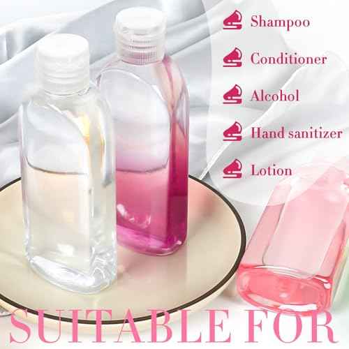 5 Pack 3.4 oz Clear Travel Bottles Kit for Toiletries, TSA Approved Travel Size Portable Refillable Containers Leak Proof Travel Accessories Essentials Set for Shampoo Conditioner Lotion