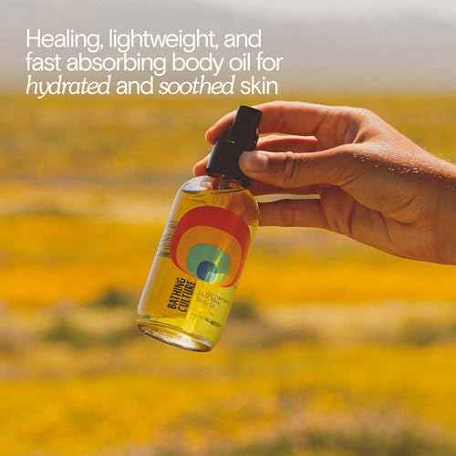 Bathing Culture, Organic Heat Wave Body Oil, Organic Body Oil for Women and Men, After Shower Moisturizer, Natural, Biodegradable, Sustainable, Vegan Personal Care, Nude Beach Scent, 4 fl oz, 118 ml
