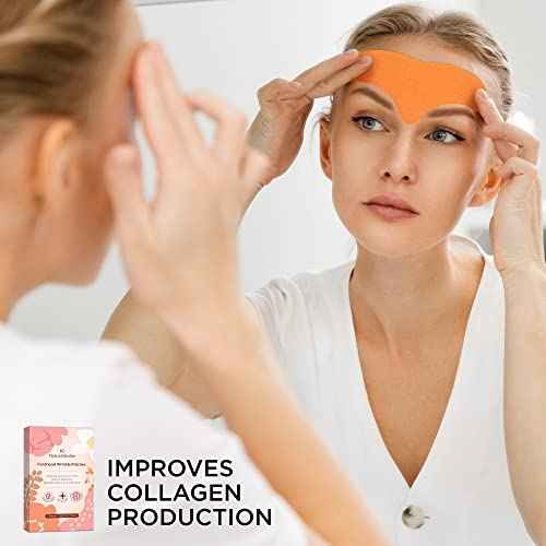 Forehead Wrinkle Patches Overnight: Diminish Forehead Fine Lines and Wrinkles - Restore Soft Supple Skin Elasticity with Hydrolyzed Collagen, 7 Pcs