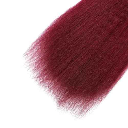 99j Bundles Human Hair Wine Red Bundle Burgundy Kinky Straight Human Hair Bundle 22 24 26 inch 99J Yaki Bundles